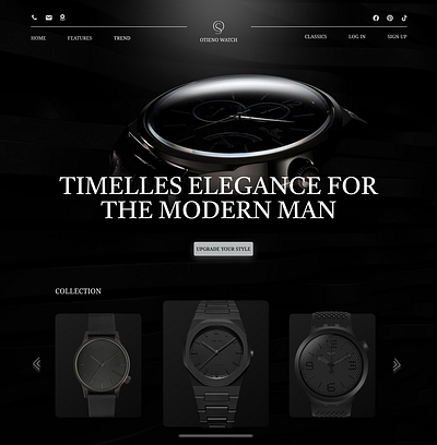 Elegance Watch Website Homepage branding design graphic design logo typography ui ux vector