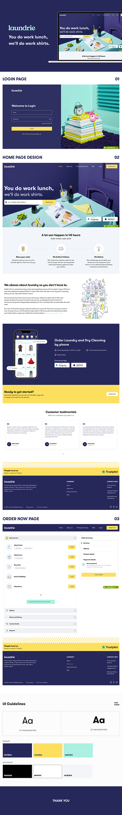 Laundrie- Web App design graphic design typography ui ux webdesign webdevelopment