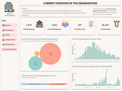 HR Analytic Overview Dashboard analytics business dashboard data datavisualization design tableau visualization