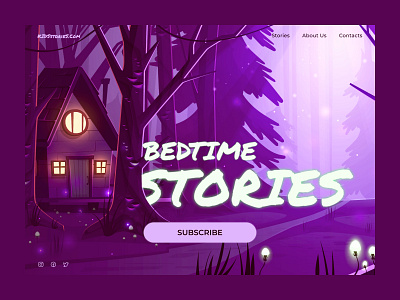 Bedtime stories for kids design ui web design