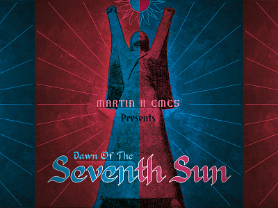 Dawn of the Seventh Sun album cover blues design lettering music print retro rock typography