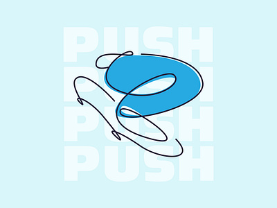 PUSH design graphic design illustration lines logo skateboarding vector