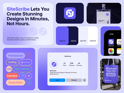 SiteScribe™️ brand branding code coding design developer development icon logo logodesign minimal s letter smart logo visual