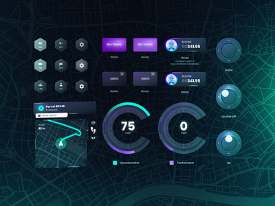 Game HUD - Crypto Game casino crypto gambling game game hud game interface game ui game ux hud interface map mobile nft game p2e play to earn speedometer ui ux web 3 web design
