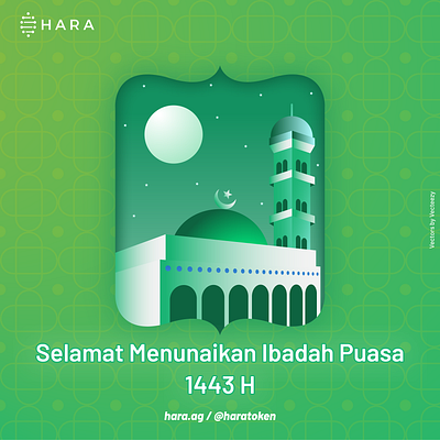 2022 HARA - Instagram Post - Puasa 1443 H design graphic design vector