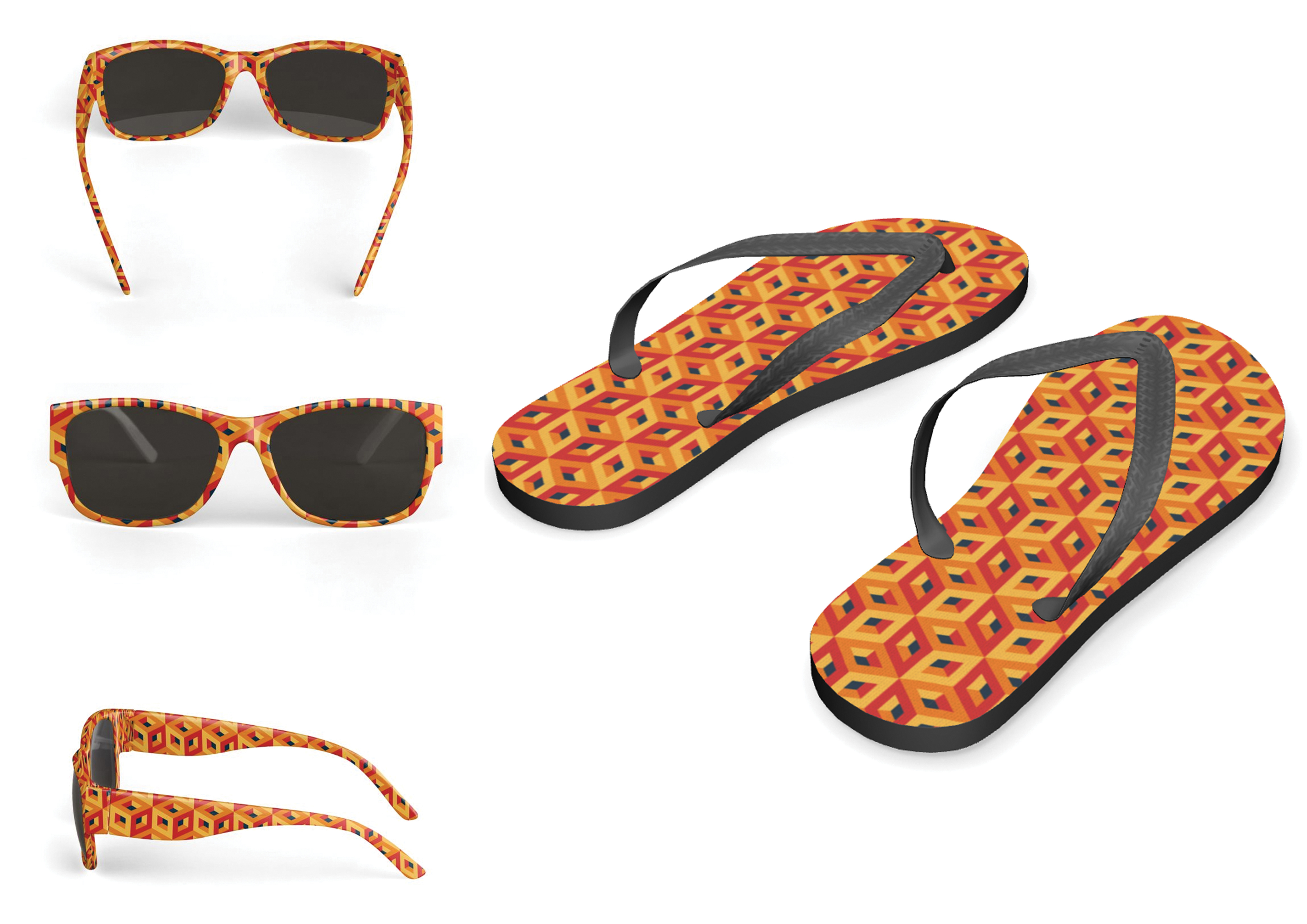 Isometric Pattern Mockup design graphic design