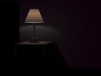 Dark room art dark graphic design illustration lamp room vector