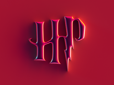 Harry Potter Chromatic 3d 3dart blender chromatic cycles free freebie gryffindor harry potter hogwarts hp logo metal red reflective render thunder wallpaper witch wizad