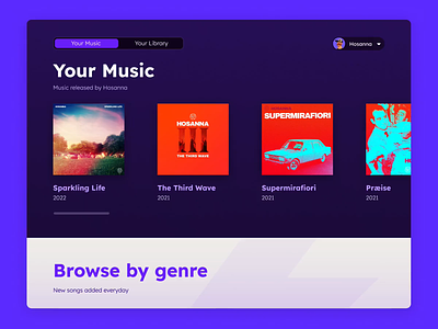 Animated Tabs animation design figma musicapp productdesign tabs ui userinterface