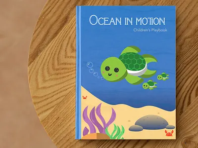 Ocean in Motion - A Children's Playbook adobe animation art book branding branding crabs design digital digital art graphic graphic design illustration marine oceans poster sea turtle typography vector water