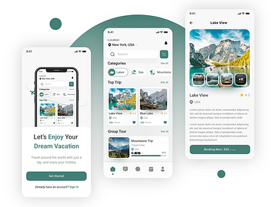 Travelbox - Travel Tour App app design mobile product design travel ui ux
