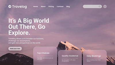 Travelog Landing Page Design figma landing page landing page for travel travel travel landing page ui