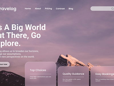 Travelog Landing Page Design figma landing page landing page for travel travel travel landing page ui