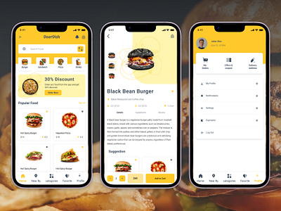 Food Delivery App UI Design app food food delivery app mobile app design mobileapp ui user exprience user research user writer webdesign