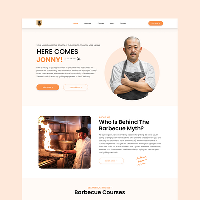 Chef Landing Page design ui ui ux ui design uiux