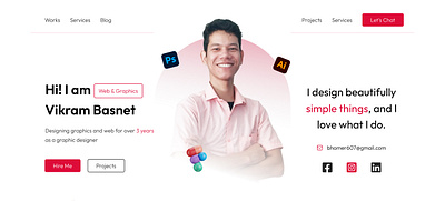 Personal Portfolio creative figma graphic design personal portfolio ui webpage website