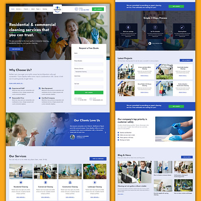 💥💥Cleaning Website Design🔥 branding business website design nft nft website wordpress wordpress website