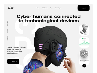 Cyber humans Website crative cyber daily web design design inspiration experience future graphic interface landing page ui ux web web design website