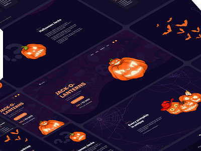 Halloween NFT landing page design crypto design designer dsquad figma flat graphic design helloween landing page minimal nft ui uiux ux web web design web3 website website design