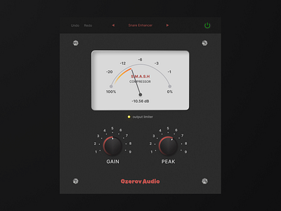 Vintage Compressor Plugin 3d ableton audio compressor la 2a music neumorphism plugin ui