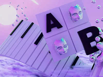 Free Text Search for Cyanite.ai adobe illustrator artificial intelligence blog bubbles cinema 4d clouds cover blog picture design holographic illustration irridescent letters mask metallic music pearl piano pink sky violet