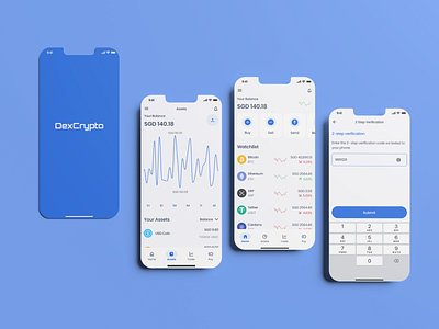 Dexcrypto wallet app appui branding crypto cryptowallet design iosapp newdesign trading ui uidesign uiux ux uxdesign wallet web3