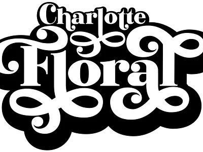 Charlotte Floral Logo branding design graphic design logo retro typography vector vintage style