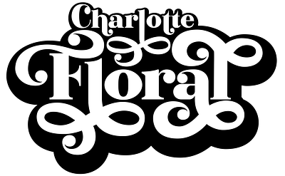 Charlotte Floral Logo branding design graphic design logo retro typography vector vintage style