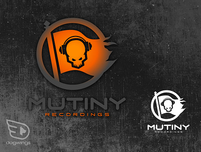 Logo concepts branding chipdavid dogwings flag graphic design illustration logo mutiny recording skull studio vector