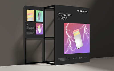 E-Cage POS Showcase 3d branding design graphic design illustration pos product marketing showcase