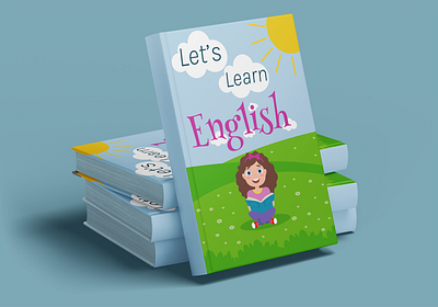Book cover for children's English learning book book cover book cover design book cover illustration book design cover design editorial design education english
