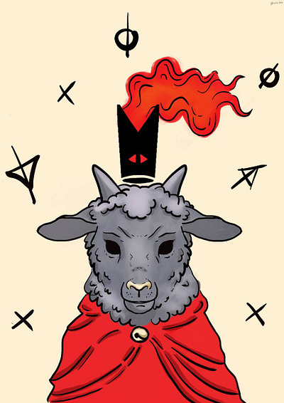 Cult of the Lamb design fanart illustration poster design procreate