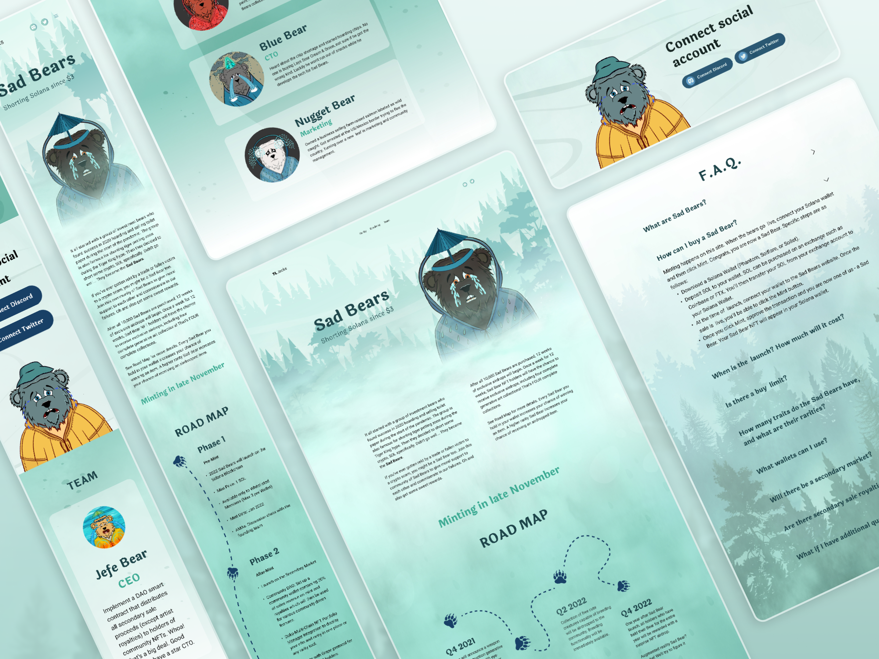 Sad Bears NFT Landing page design by D_SQUAD on Dribbble
