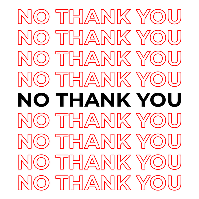 No Thank You | Illustration adobe illustration design illustration no thank you text womens day