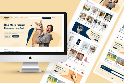 Dogs Adoption Web Design concept dogs figma landing page uiux web design
