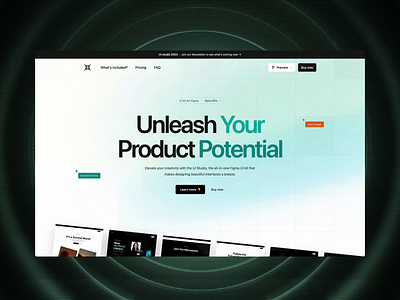 The UI studio – UI kit for Figma boilerplate branding buy clean dark design figma home kit landing light page product system tailwind template theme ui ux web