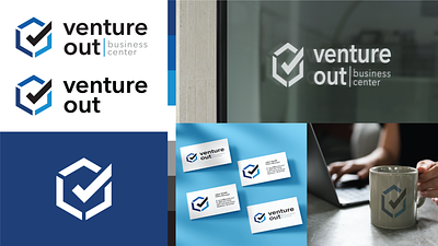 Venture Out Business Center Rebrand Overview branding graphic design logo print typography