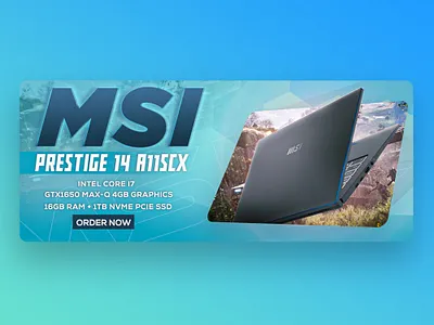 WEB BANNER ads ads design banner design gaming laptop design graphic design msi msi laptop photoshop web banner web banner design