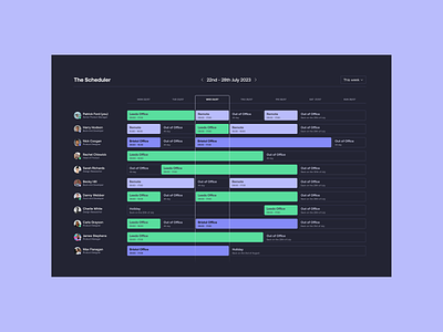 LunaDesk // The Scheduler futureofwork productivity saas ui uidesign uxdesign uxui