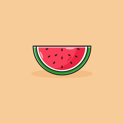 WATERMELON🍉 ILLUSTRATION 3d animation available branding design flatvector food foryou games graphic design hireme illustration logo motion graphics openforwork ui vector watermelon