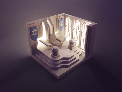 Mandalorian Castle Tutorial 3d blender diorama illustration isometric mandalorian process render star wars tutorial