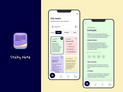 Sticky Note app clean design design system google seed icon icon app illustration logo mobile note notes pixelart sticky sticky note ui
