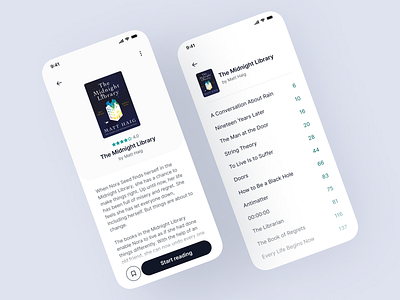Reading App For Bookworms app books clean design iphone minimal mobile reading ui