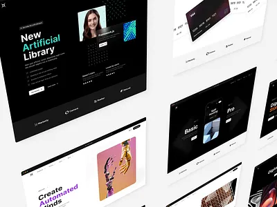 UI kit for Figma animation assets branding buy clean dark design figma kit landing layout light sale simple template ui web website