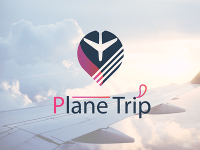 Plane trip logo branding graphic design logo logo creat logo design