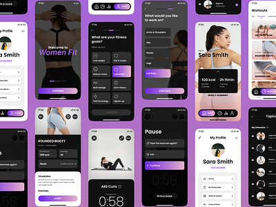 Women Fit / Mobile app design app design design fitness app mobile app redesign redesign concept uxui web design