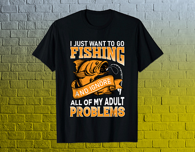 Fishing T-Shirt Design typography