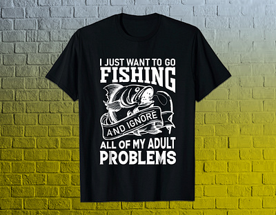 Fishing T-Shirt Design typography