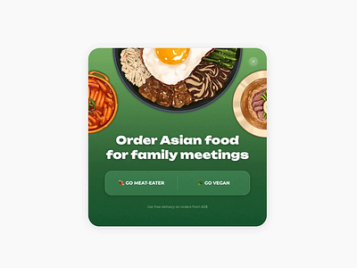 Asian food popup advertisement animation ecommerce form graphic design modal popup ui