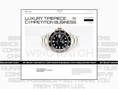Luxury watch competition website branding create website design landingpage uiux uiuxdesign web designer website website design